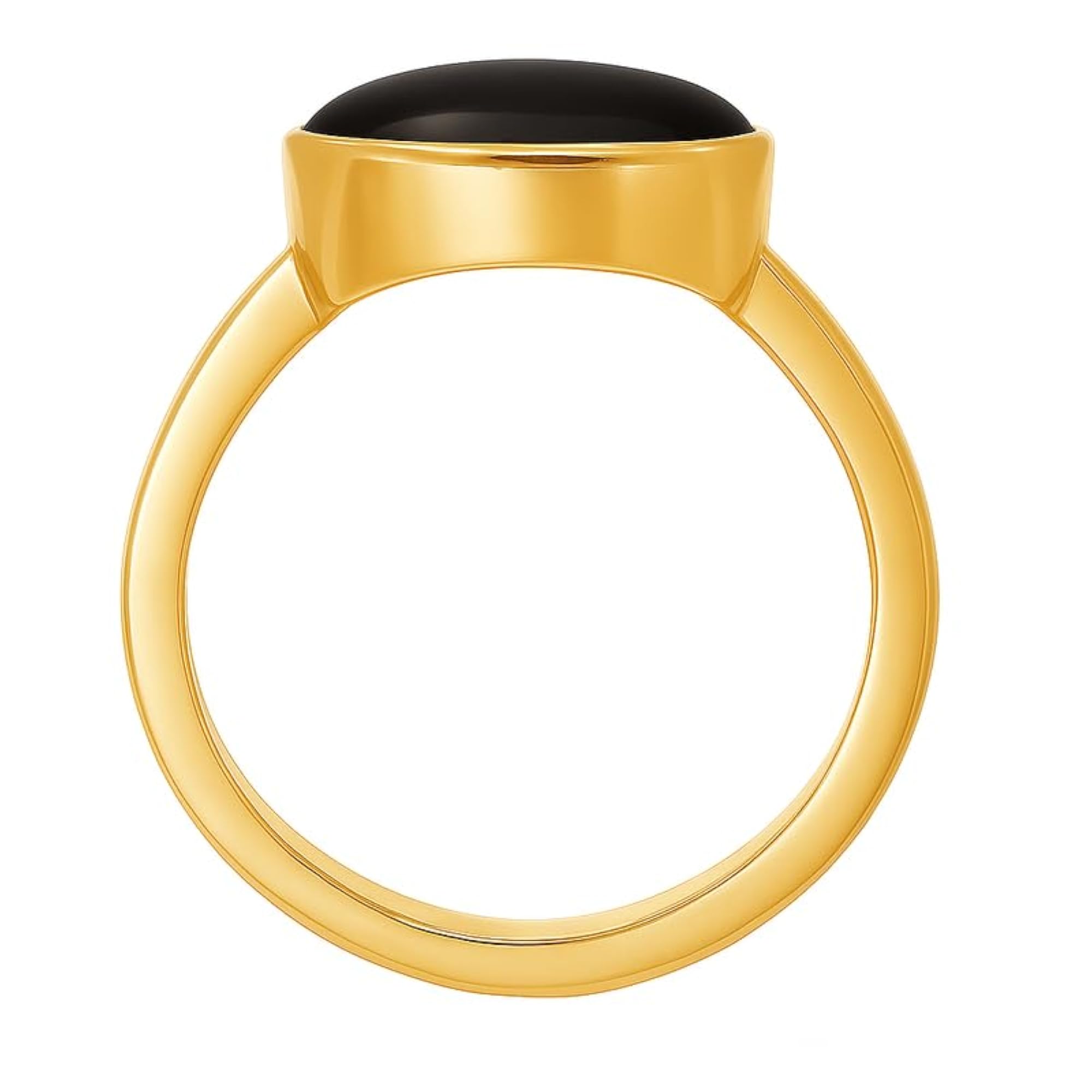Women's 10.75 Carat Black Hakik Handcrafted Panchdhatu Adjustable Ring